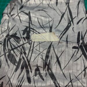 Silver and Black Shiny Patterned Fabric
